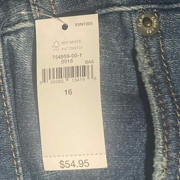 🆕 RESERVED XMS Gap Kids Girls Sky High Distressed Skinny Jeans with Washwell 16 - Picture 12 of 13